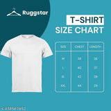 Cotton Ruggstar casual polo, solid color short-sleeve t-shirt for men, size M (38" chest, 26.5" length), made in India