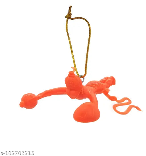 Multicolor Flying Lord Hanuman Car Idol (Indian Art & Crafts) - Religious decor item for home or car