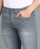 Grey denim HardBULL jeans, medium wash with light fade, 5-pocket mid-rise, button and zip closure, belt loops. Sizes: 28(28in/40in), 30(30in/41in), 32(32in/42in)