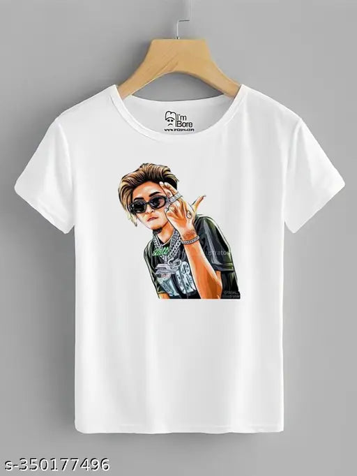 Mc Stan polyester t-shirt, printed design on short sleeves, size M for chest 38 in and length 26 in