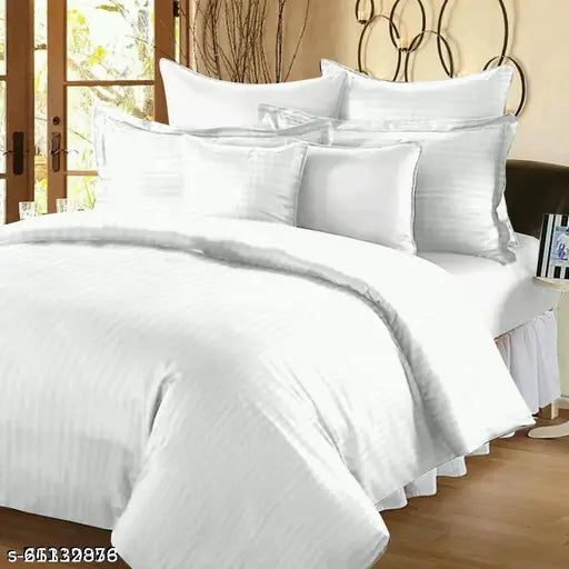 Trendy cotton king-sized bedsheets, pack of 1 with 2 pillow covers, 300 thread count