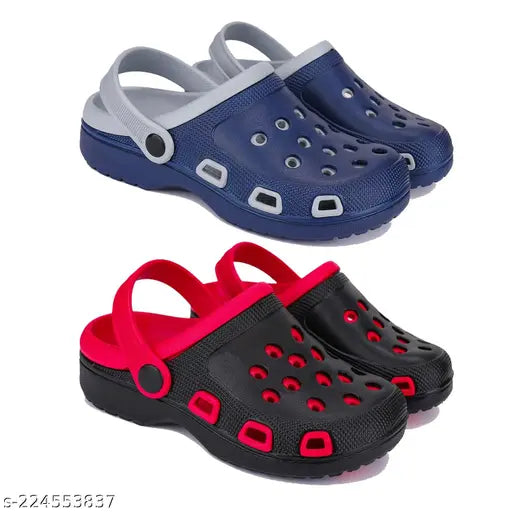 Waterproof EVA slides for kids, colorblocked design and breathable fabric, perfect flip flops for daily wear
