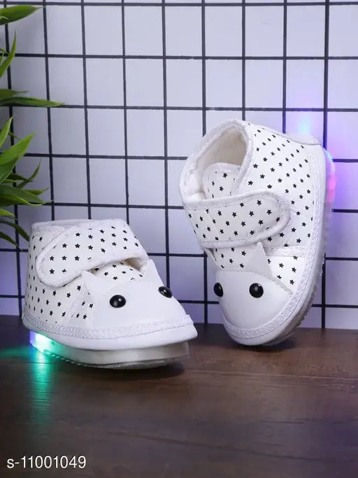Trendy boys' multicolored PU booties, featuring a playful monkey face design