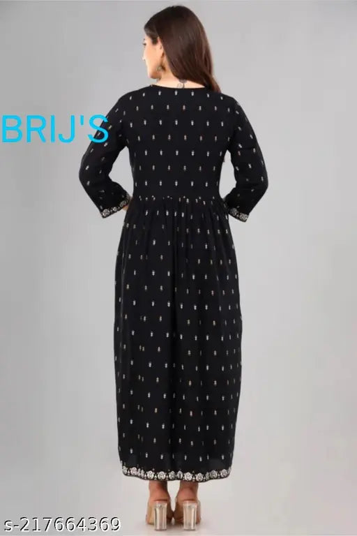 Navy blue cotton yoke kameez with a design pattern