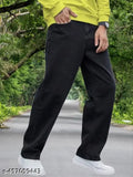 Dark grey loose fit denim jeans for men