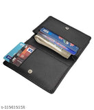 Rage gaze brown and black PU wallet (rg 01+ rg 02), solid pattern, free size for accessories