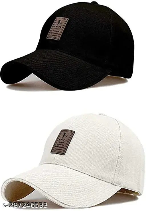 Comfortable cotton sports cap, solid design for all ages - modern cap in onesize from India