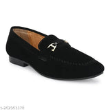 Velvet slip-on loafers for women, girls, men, and boys in black - Trending casual shoes for parties or everyday wear (India)