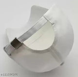 White cotton baseball cap, self-design square style from India