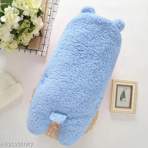 Soft blue microfiber comforter blanket, Aakriti hooded baby wrapper featuring safety design