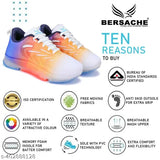 Bersache casual sneakers in blue and white, extra cushioning, snug fit