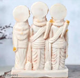 Resin figurines: Bhagwan Ram Sita Laxman Hanuman set, 5" tall home decor for festive puja, India origin