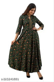 Stylish, comfortable rayon kurti/gown in floral print for women, perfect for any occasion