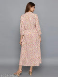 Printed kameez, floral pattern, short sleeves