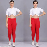 Cotton blend solid-colored pocket jeggings (pack 2), breathable, stretchy, and elastic for comfortable outdoor or casual wear