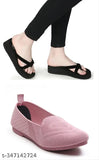 Indian-made mesh loafers combo (2 pieces) - high quality, comfortable, and stylish slippers for women & girls, skin-friendly material