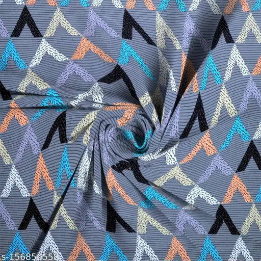 Superfine geometric cotton double bedsheet (90x100 inches), includes 2 pillow covers - summer ready, adult-friendly by NS Shop