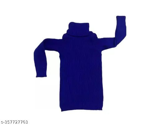 Woolen high neck sweaters (set of 3) for baby boys and girls in solid patterns, suitable for winter wear. Comfortable, soft cotton fabric, ideal for kids' daily wear