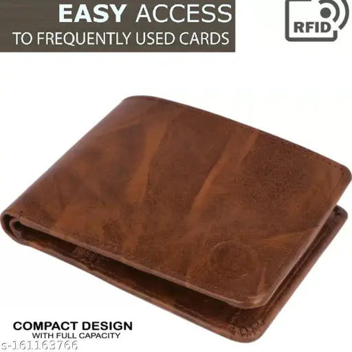 Genuine leather blue drone clutch wallet for men, features 4 compartments, slim design, ideal for daily essentials and gifts under $600
