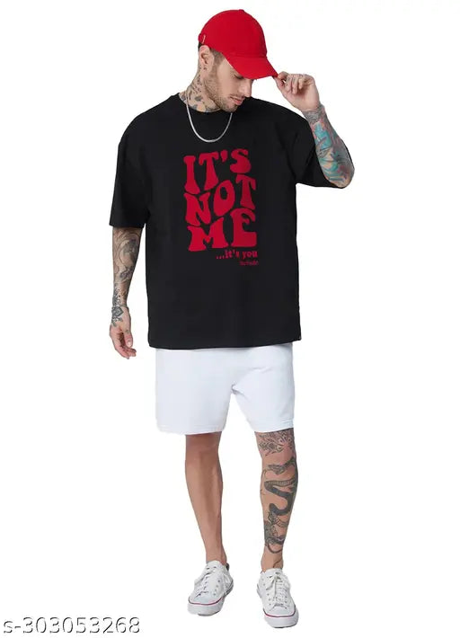 Trendy oversized cotton blend men's half sleeve round neck T-shirt, plus size available in various styles from Trond's latest collection