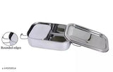 Rectangular stainless steel lunch box, suitable for school use, heavy weight