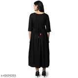 Rayon embroidered long Anarkali cotton kurti - elegant, comfortable, and stylish ethnic wear for everyday & special occasions