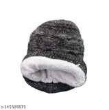 Wool Fur Cap with Metal Batch Unisex Free Size. Any 1 color will come as per availabilty
