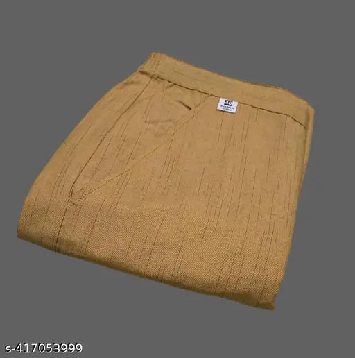 Trendy brown cotton trousers set of two combo for women