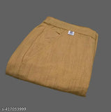 Trendy brown cotton trousers set of two combo for women