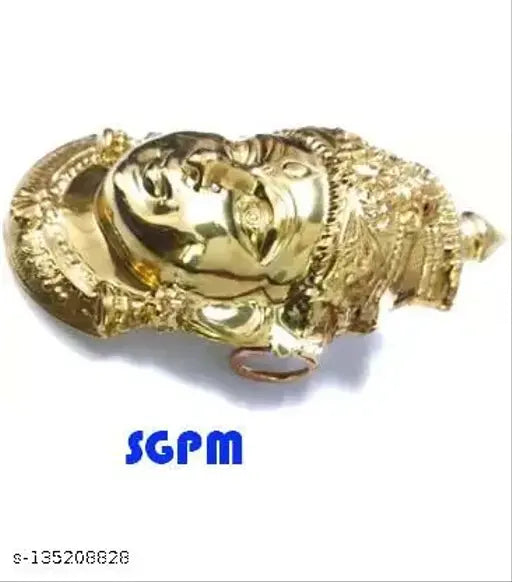 Brass Ammavari Face Varalakshmi Face Sravanamasa Lakshmi decorative showpiece (18x85cm), Indian gold idols on display
