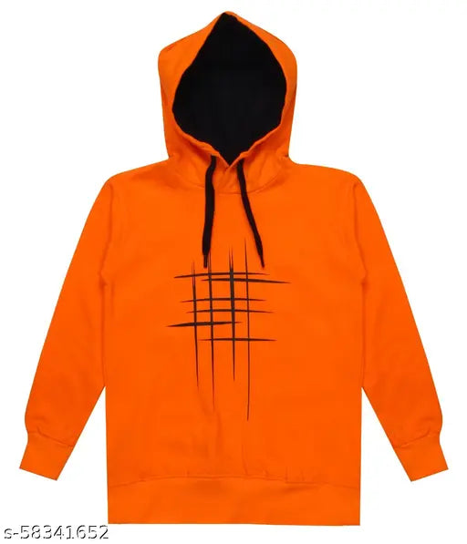 Boys Orange Cotton Sweatshirts & Hoodies Pack Of 1