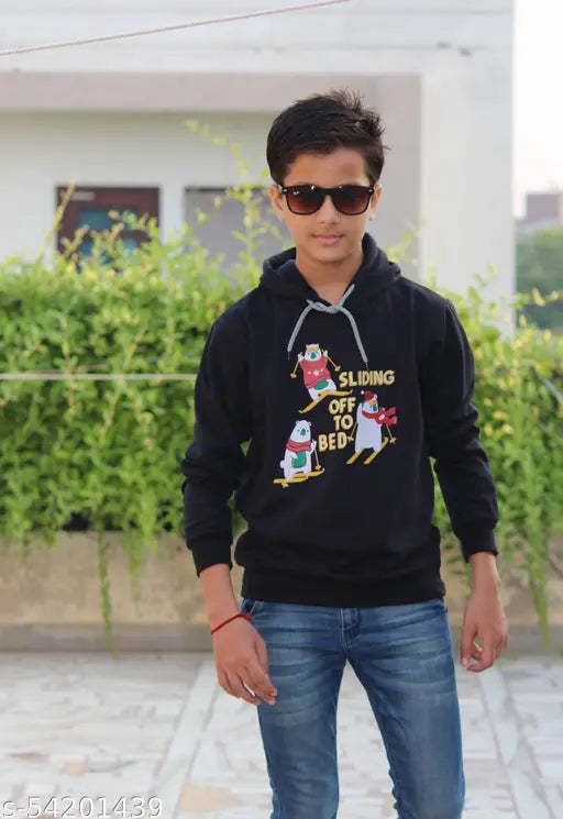 Boys Multicolor Polycotton Sweatshirts & Hoodies Pack Of 2