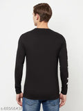 Black men's full sleeve cotton blend t-shirt, HOLDIT solid round neck, perfect for casual wear