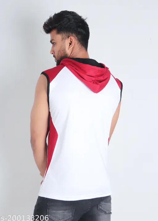 Shiv fantasy polycotton sleeveless t-shirt, round neck, printed net design in Indian collection