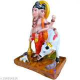 Antique marble finish Shri Dattatrey statue, 35 inch. Elegant spiritual idol for puja mandir or living room, ideal as a gift for various occasions. Made in India