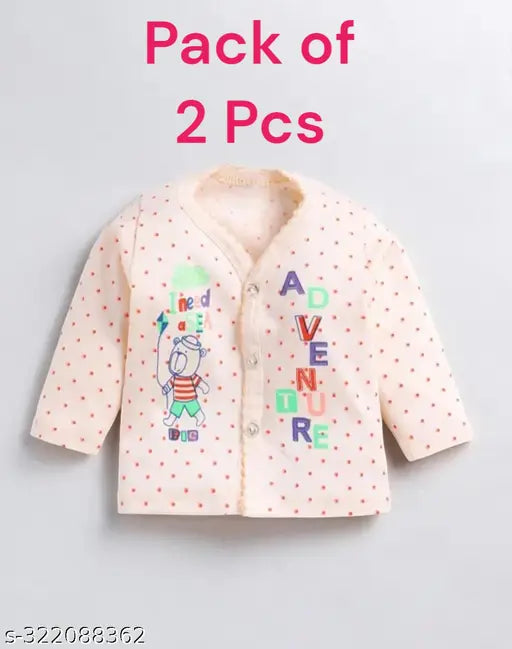 Newborn baby knight suit (PACK OF 2), cotton blend full sleeves in soft pastel colors, open top and bottom set