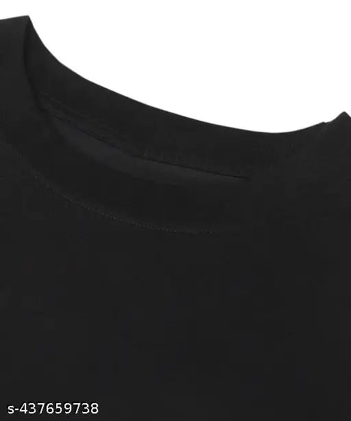 Women's black, thin, super soft, half-sleeve t-shirt