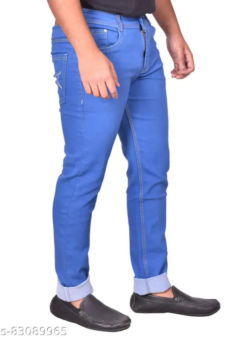Solid denim Glamour Mens Jeans, quality menswear by Rasso Fashion Point, size 30, ideal for everyday wear