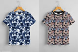 Multicolored t-shirt with a floral pattern, perfect for casual wear