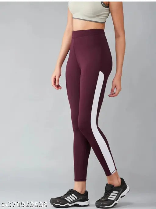 Solid Lycra A.S jeggings - stylish sportswear for yoga and gym sessions (Indian brand)