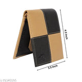 Faux leather men's wallet, 2 compartments, coin pocket. Modern, sophisticated design for everyday use or gifting. Made from imported artificial leather