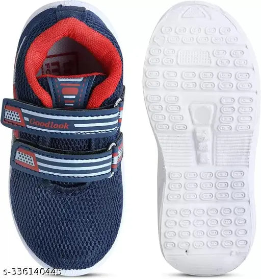 Black, red and blue velcro sneaker for kids