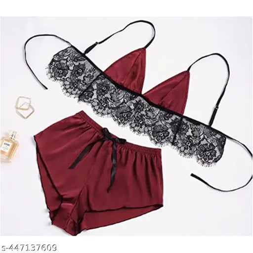 Cotton blend mini night dress, trending stylish top with self-design net pattern, free size (20in bust, 18in length, 28in waist, 36in), perfect for weddings or parties