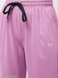 Pink cotton sweatpants with drawstring, Shanvi creation