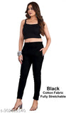 Comfortable cotton-lycra trousers for women and girls, solid net pattern, trendy design, available in multiple sizes (24-52)