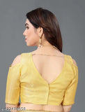 Yellow banarsi saree with heavy kaju embroidery and mirror work