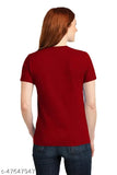 Half sleeve red cotton printed oversized women's t-shirt pack of 2