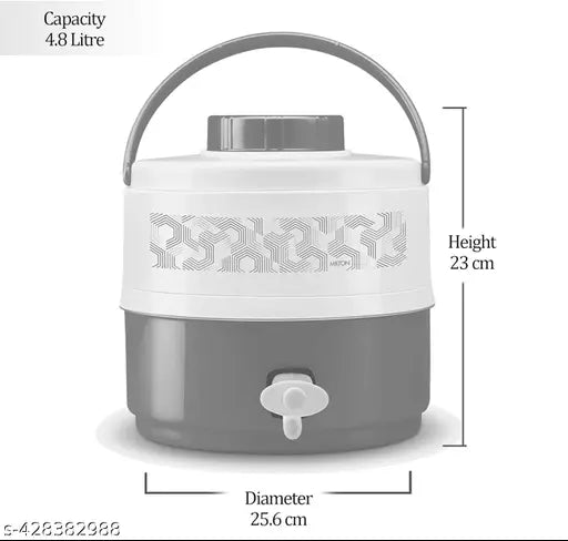 MILTON Plastic Kool Musafir 5000 Insulated Water Jug (Blue, 4.8 L)