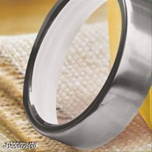 Stainless steel lid on clear 1000ml glass jar for kitchen storage, grey color.