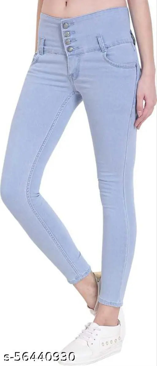 Stylish denim skinny fit jeans, lightweight & stretchable, men's solid-colored jeans from India (size 30/waist 30in, length 40in, hip 40in)